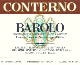 Barolo Riserva Monfortino 2001  Giacomo Conterno